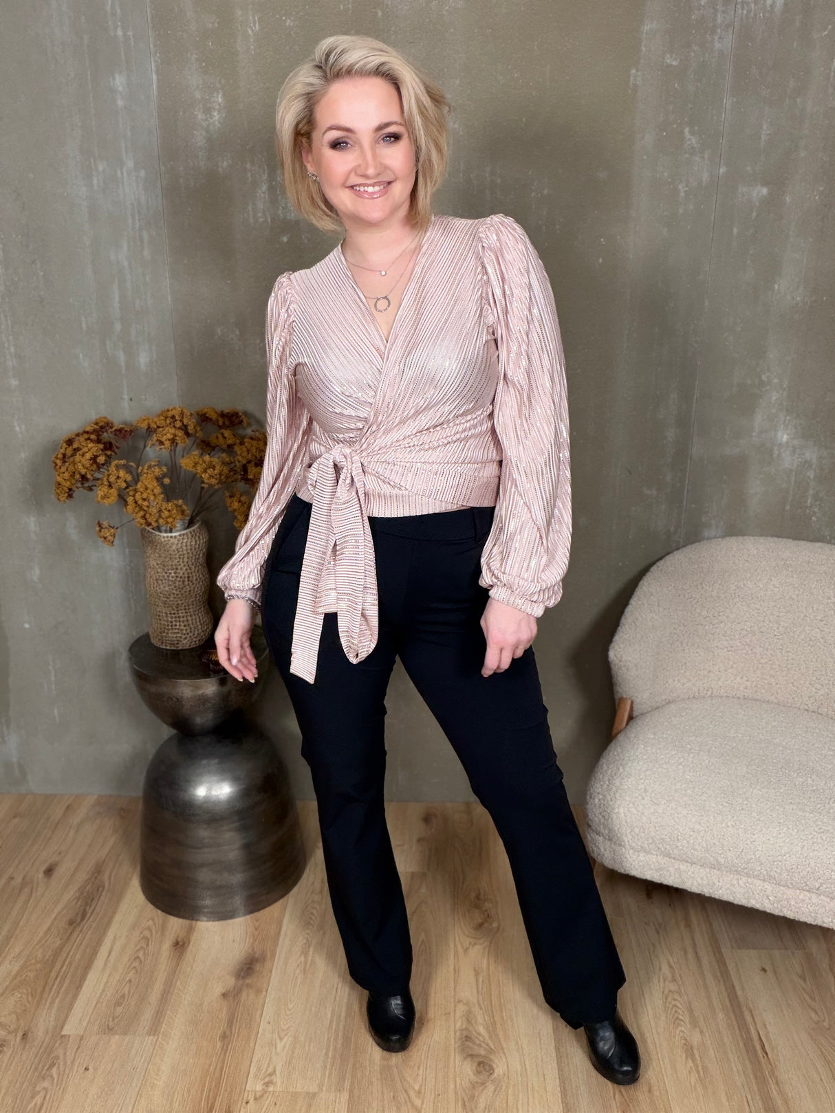 Ilmur púff skyrta plís