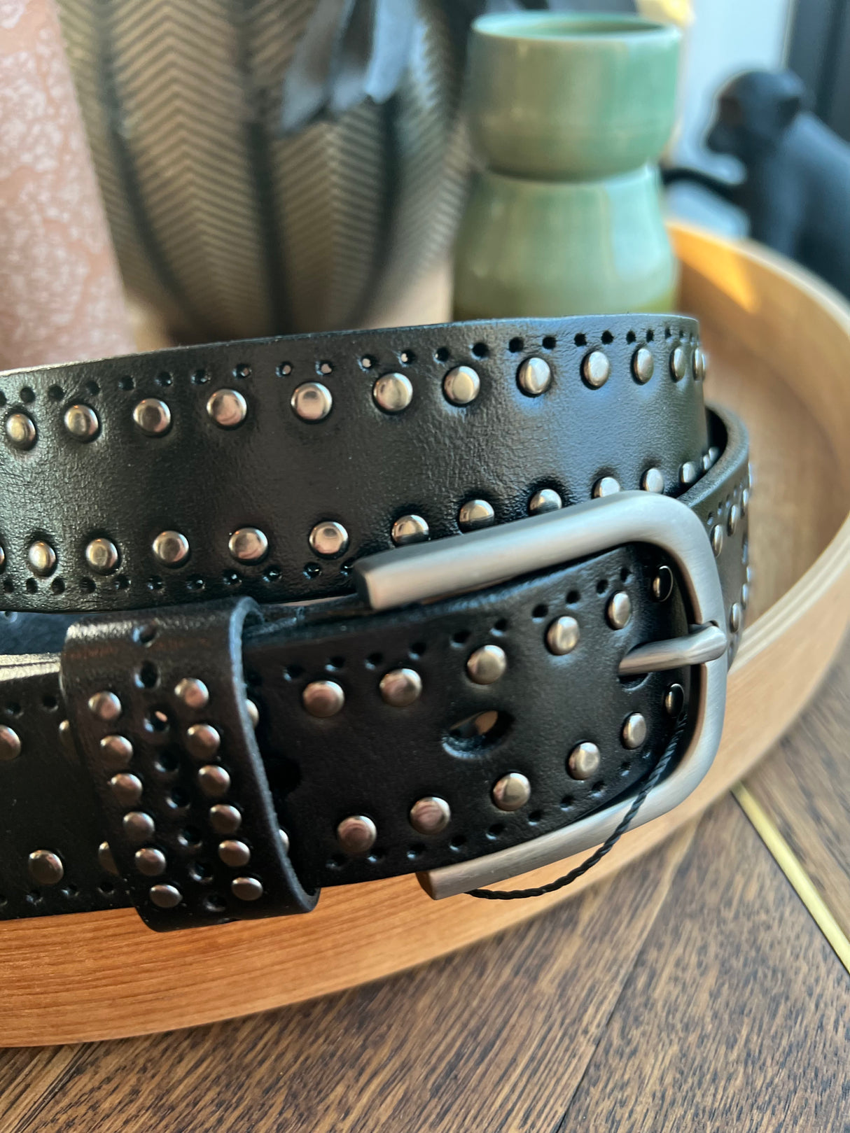 Belti nr.162 Svart m.silfri