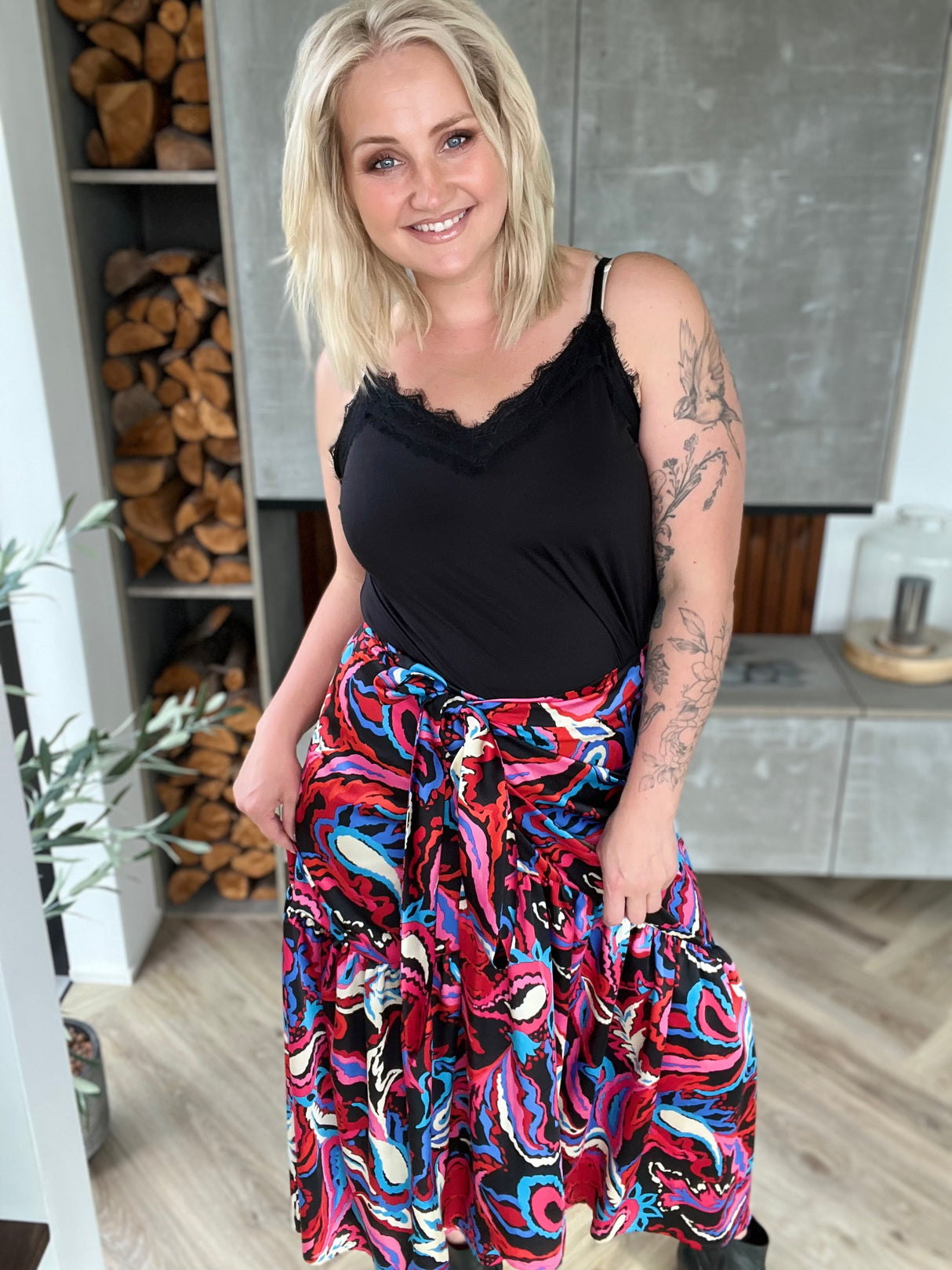 Ilmur pífu pils Mynstrað