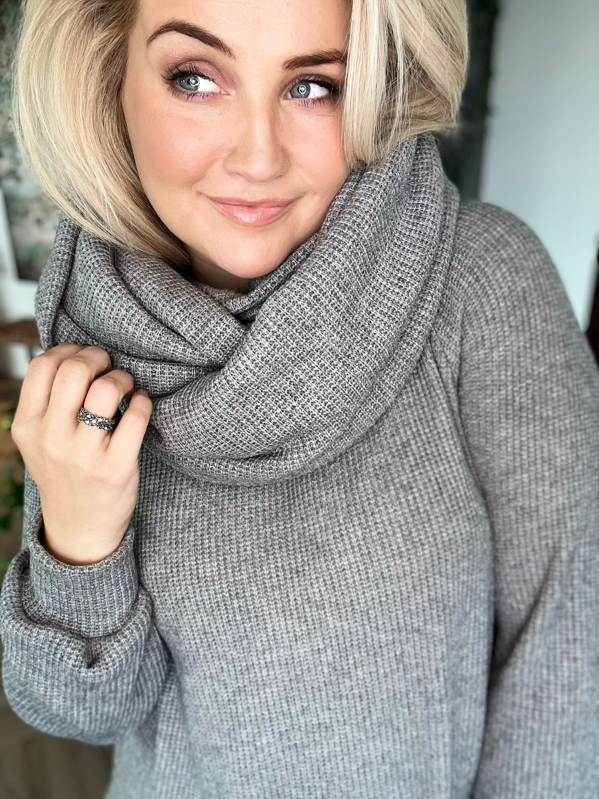 Skjól knit Grátt