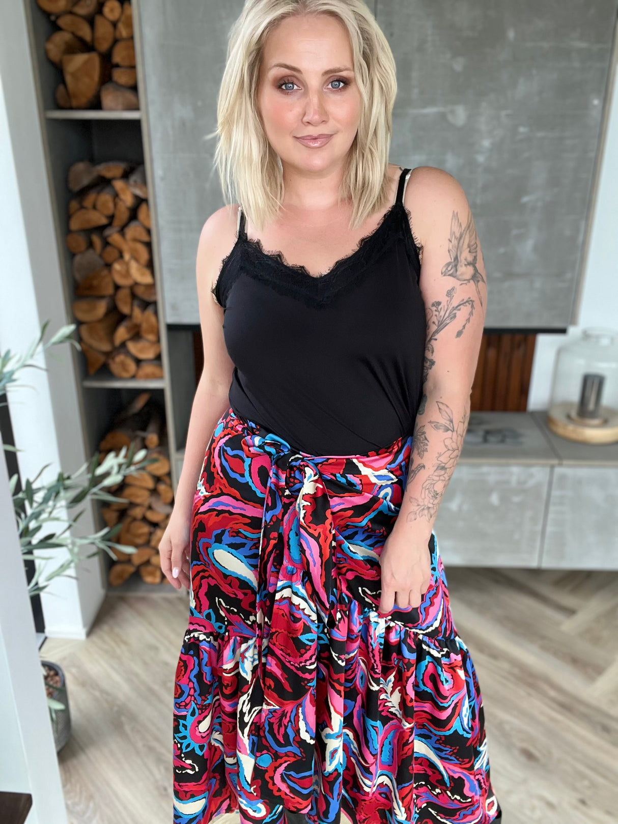 Ilmur pífu pils Mynstrað