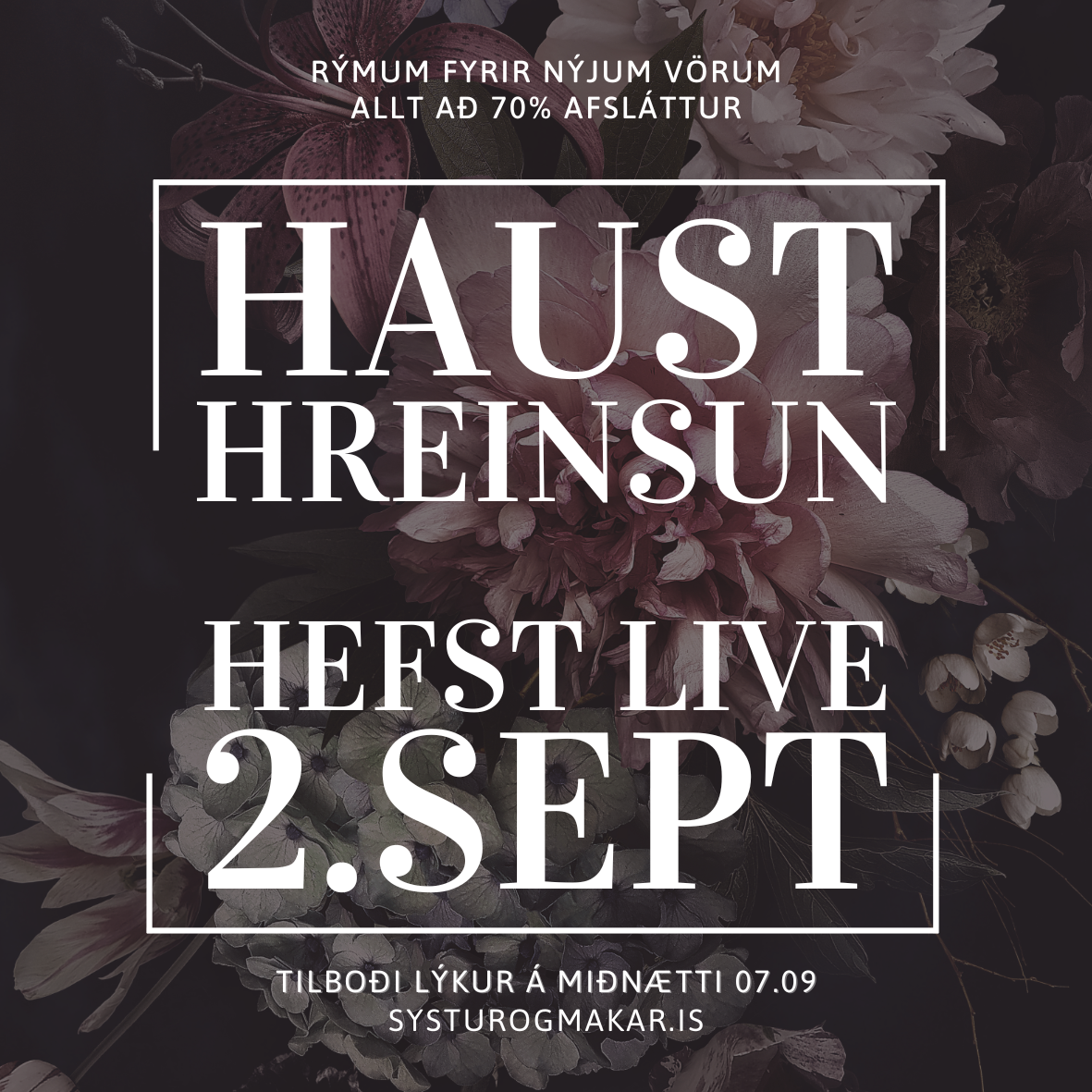 Hausthreinsun 2-7. sept