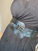 Teygjubelti breitt með grófri áferð