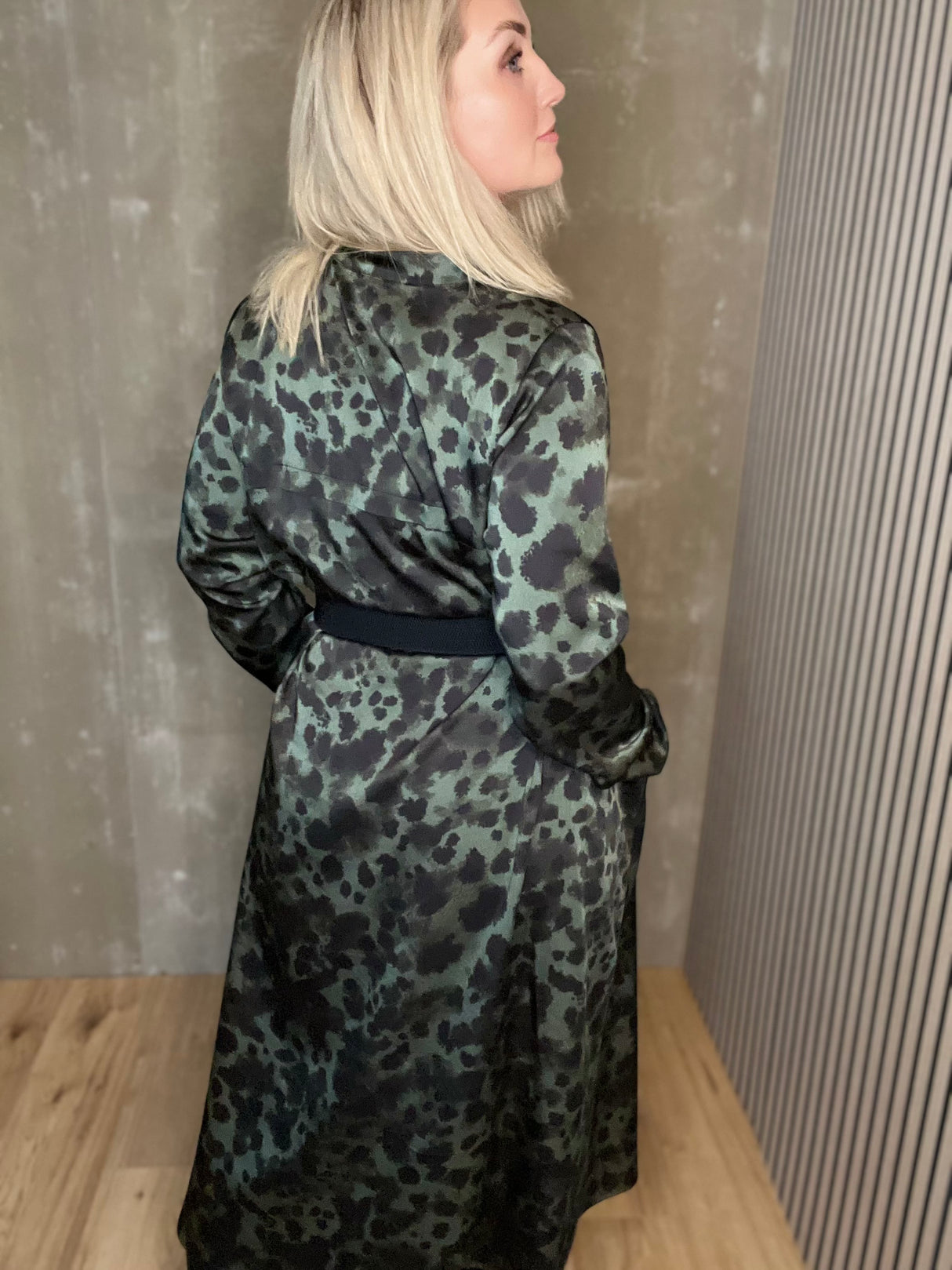 Skyrtukjóll síður - Leopard