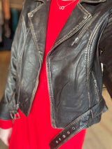 Leðurjakki Biker Brúnn