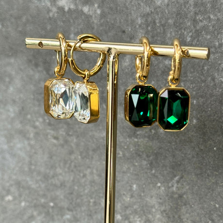 Dangle Kristalslokkar með hringlás