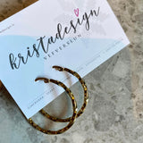 Krista lokkar hringir gylltir snúnir