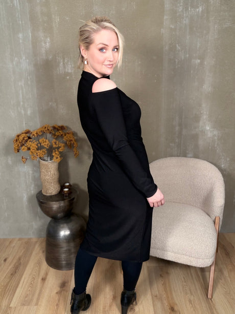 Gloppa kjóll Svartur