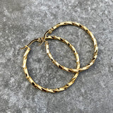 Krista lokkar hringir gylltir snúnir