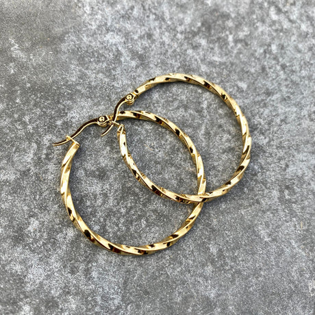 Krista lokkar hringir gylltir snúnir