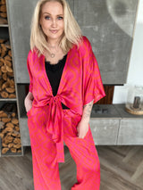 Dögg wrap satin toppur