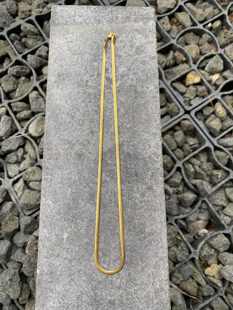 Fiskabeina keðja grönn 45. cm Gull