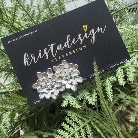 Krista blómalokkar með stein