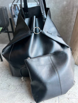 Leðurlíkis taska - Svört