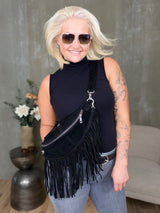 Rúskinns kögur bumbag