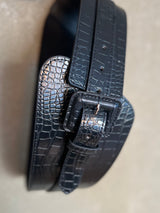 Teygjubelti breitt með grófri áferð