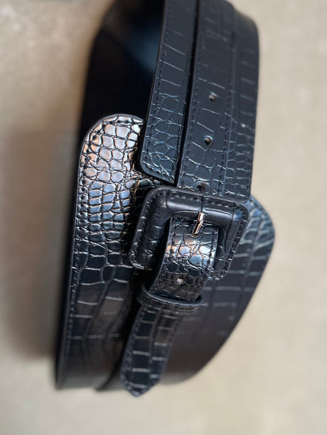 Teygjubelti breitt með grófri áferð