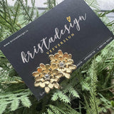 Krista blómalokkar með stein