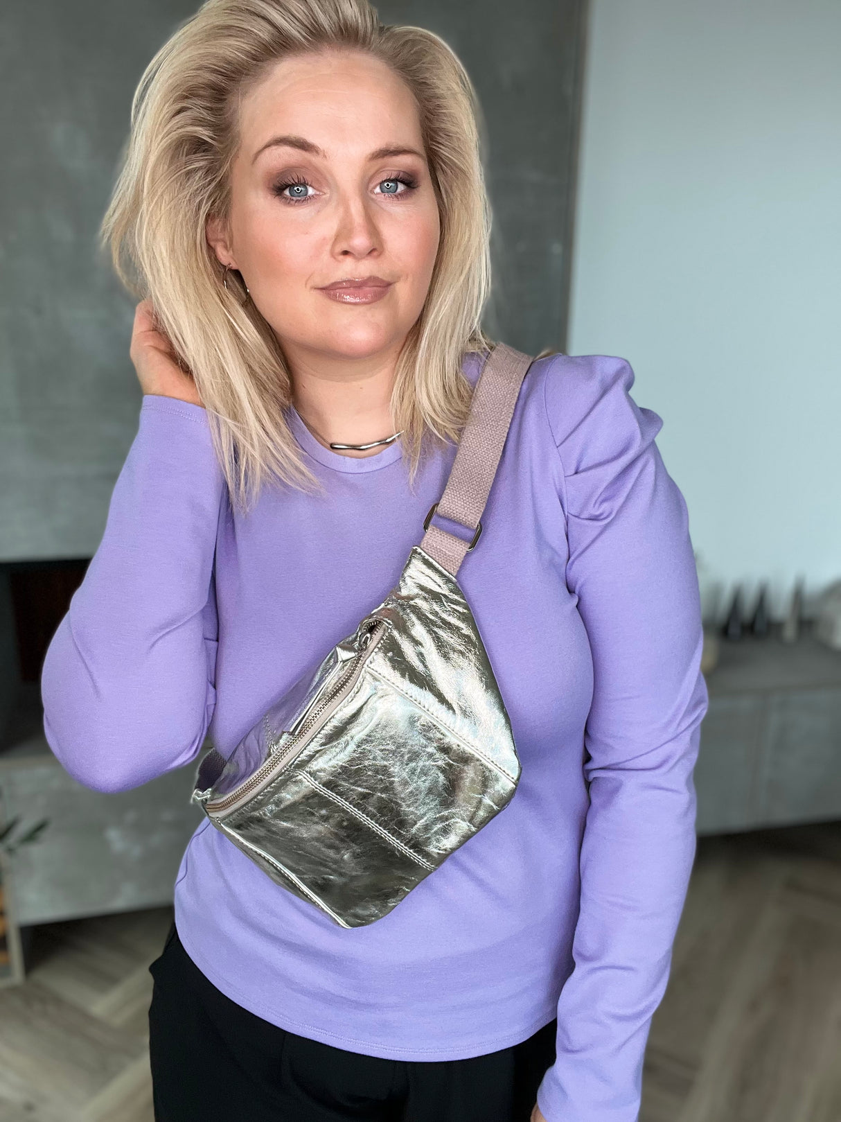 Bumbag Silfur Metallic