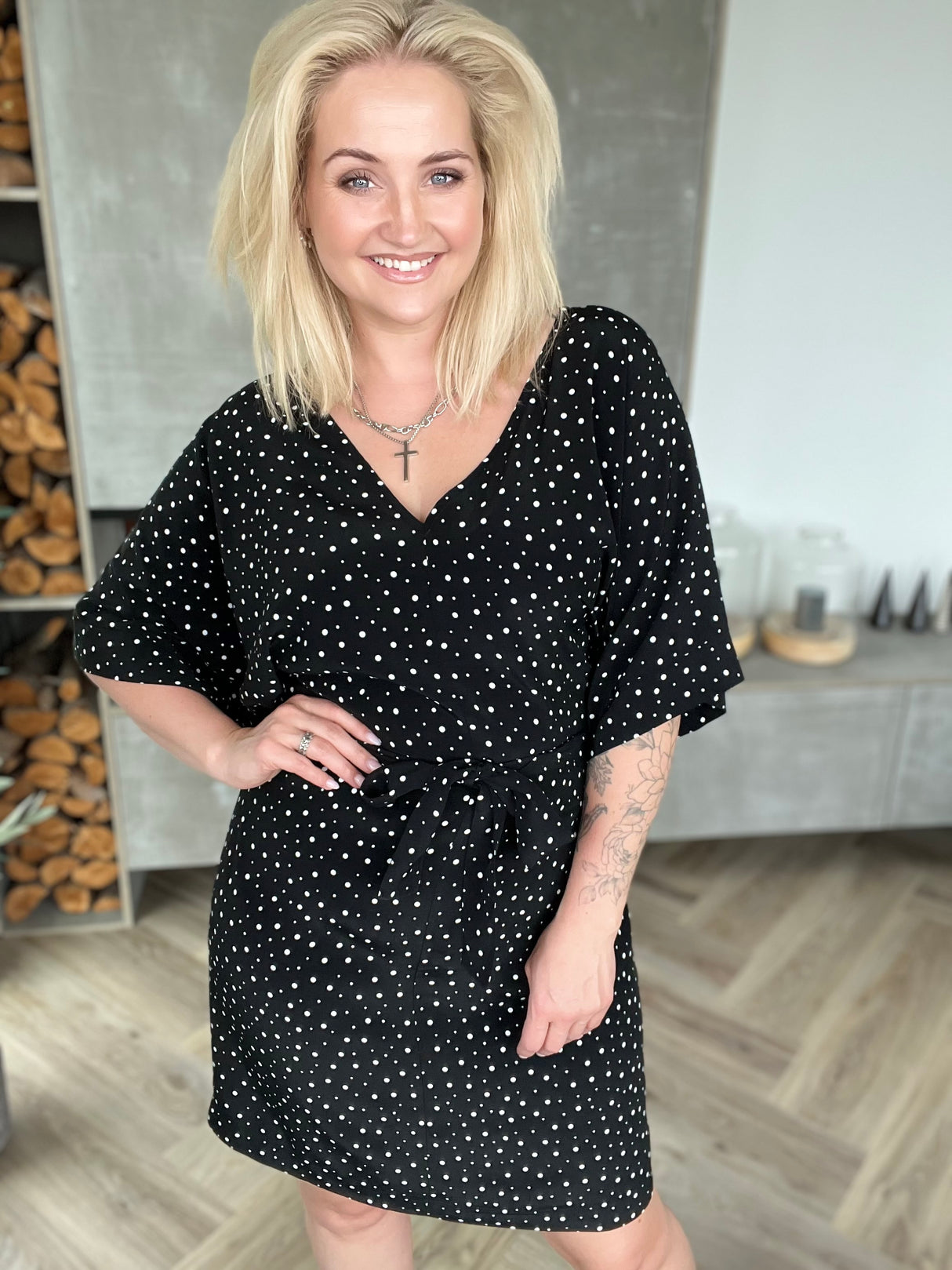 Esja Svört með hvítum doppum