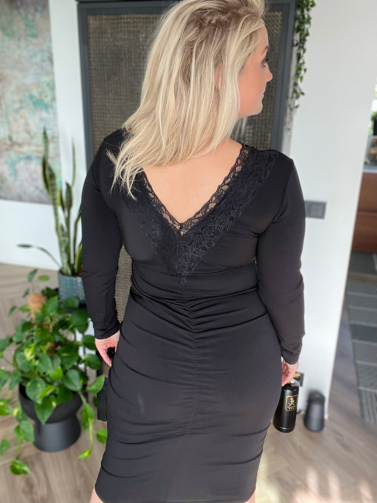 Spjót kjóll sv síðerma