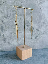 Lokkar gull með 4 keðjum gull