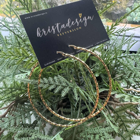 Krista lokkar hringir gylltir snúnir