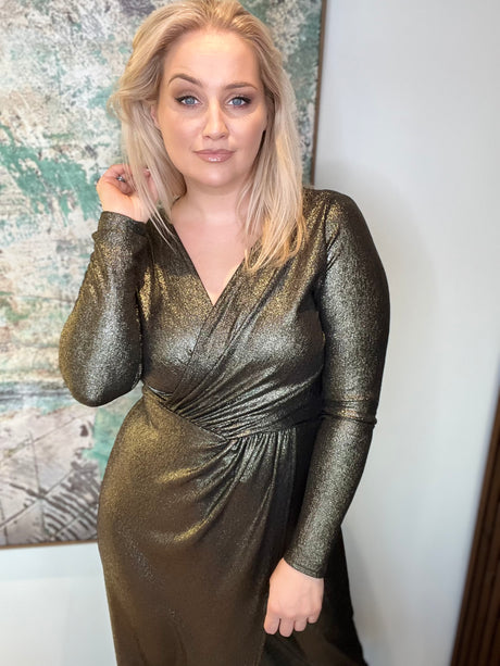 Sjöfn kjóll silfur glans