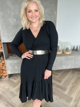 Sjóður kjóll Svartur