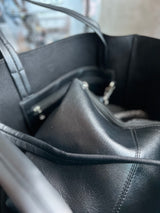 Leðurlíkis taska - Svört