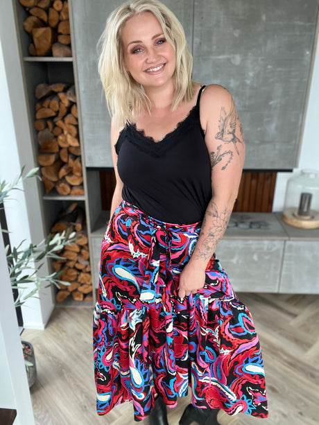 Ilmur pífu pils Mynstrað