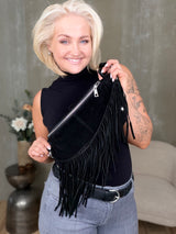 Rúskinns kögur bumbag