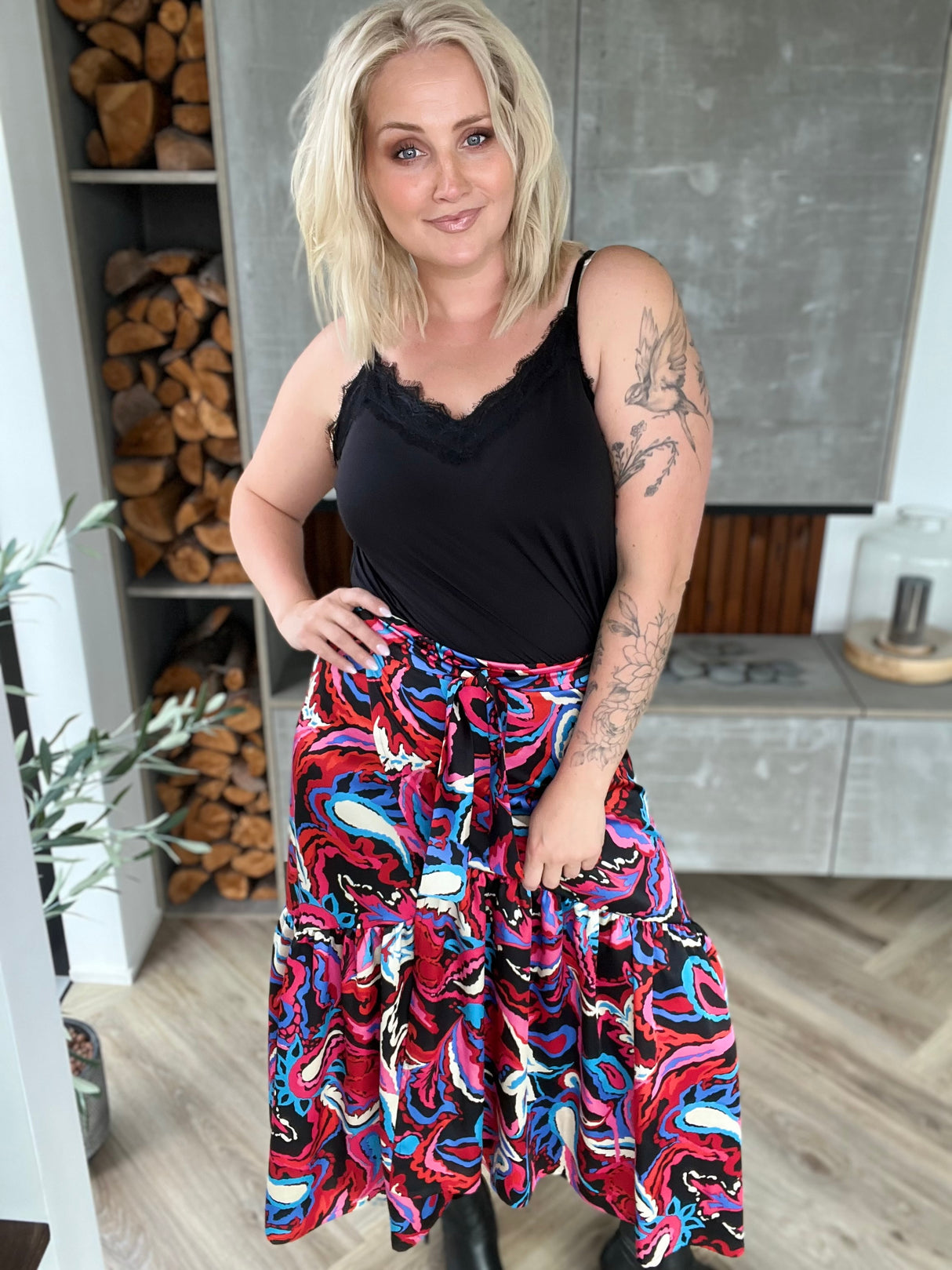 Ilmur pífu pils Mynstrað