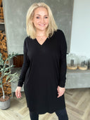 Brim kjóll V-hálsmál bambus