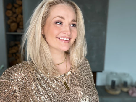 Laki pallíettukjóll Champagne