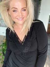 Spjót kjóll sv síðerma