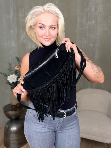 Rúskinns kögur bumbag