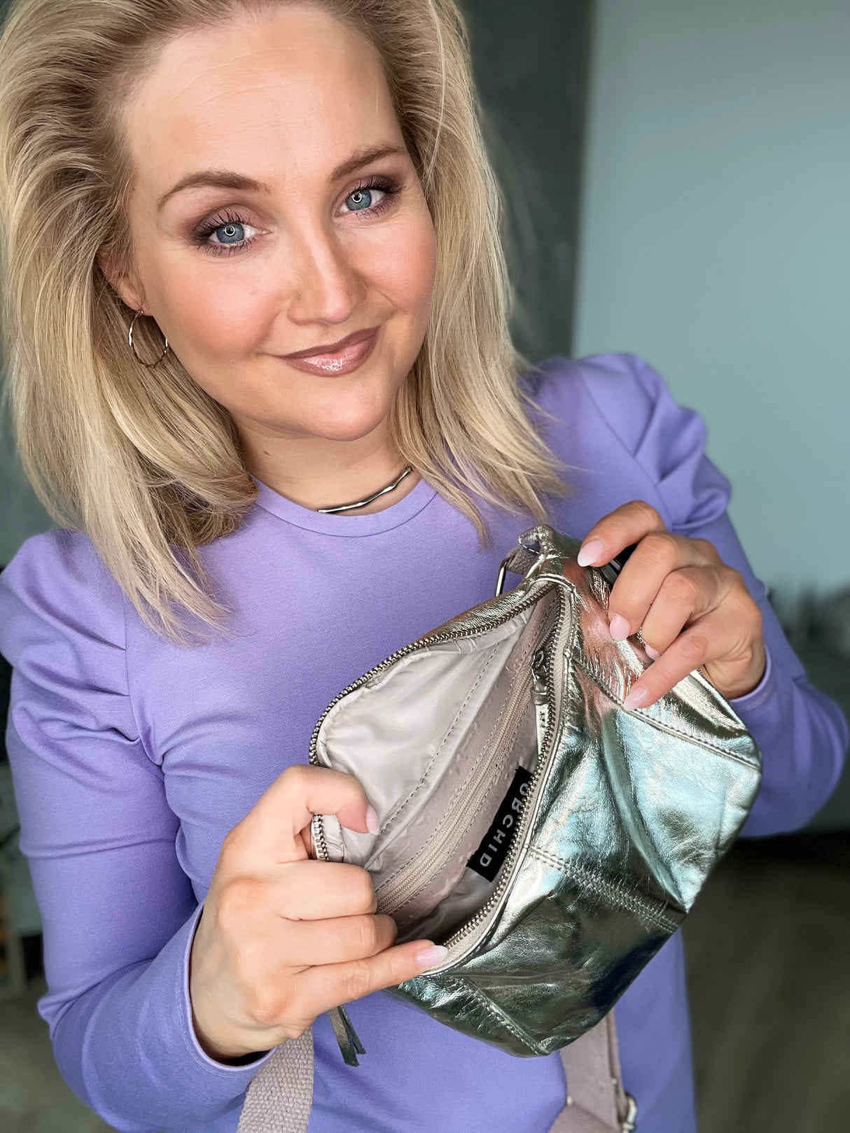 Bumbag Silfur Metallic