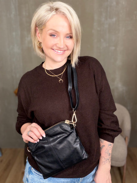 Crossbody með stuttri og langri ól