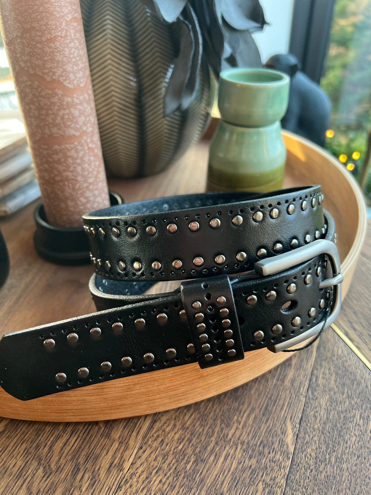 Belti nr.162 Svart m.silfri