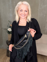 Leður Kögur bumbag