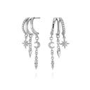 Aaria Mini Nyx Stacked Star and Moon Lokkar