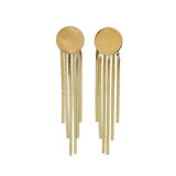 Lokkar með gylltum platta og kögri