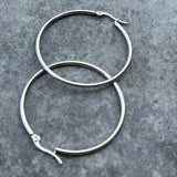 Krista- lokkar Hoops 4 cm silfur