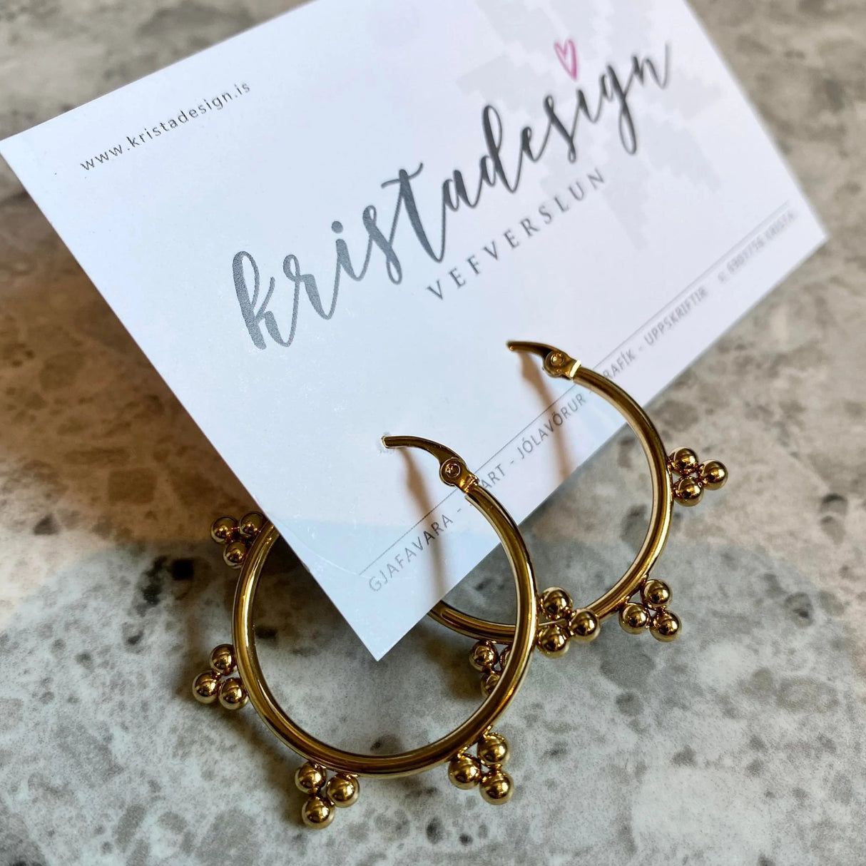 Lokkar með 3 doppum, 2,8 cm þvermál