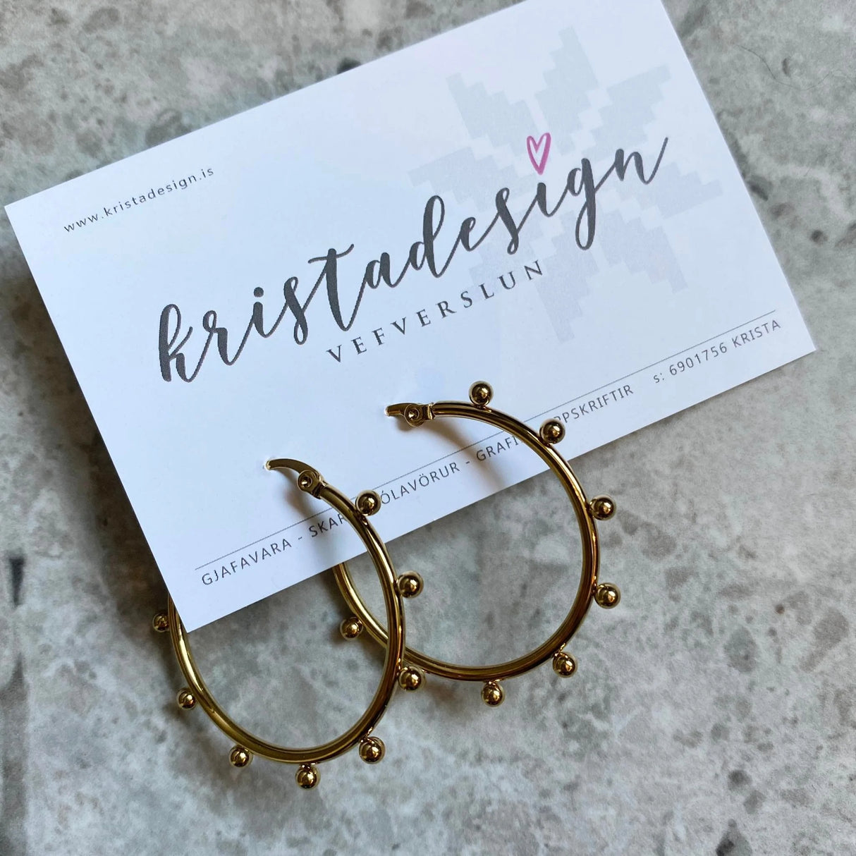 Lokkar með litlum doppum 3,5cm